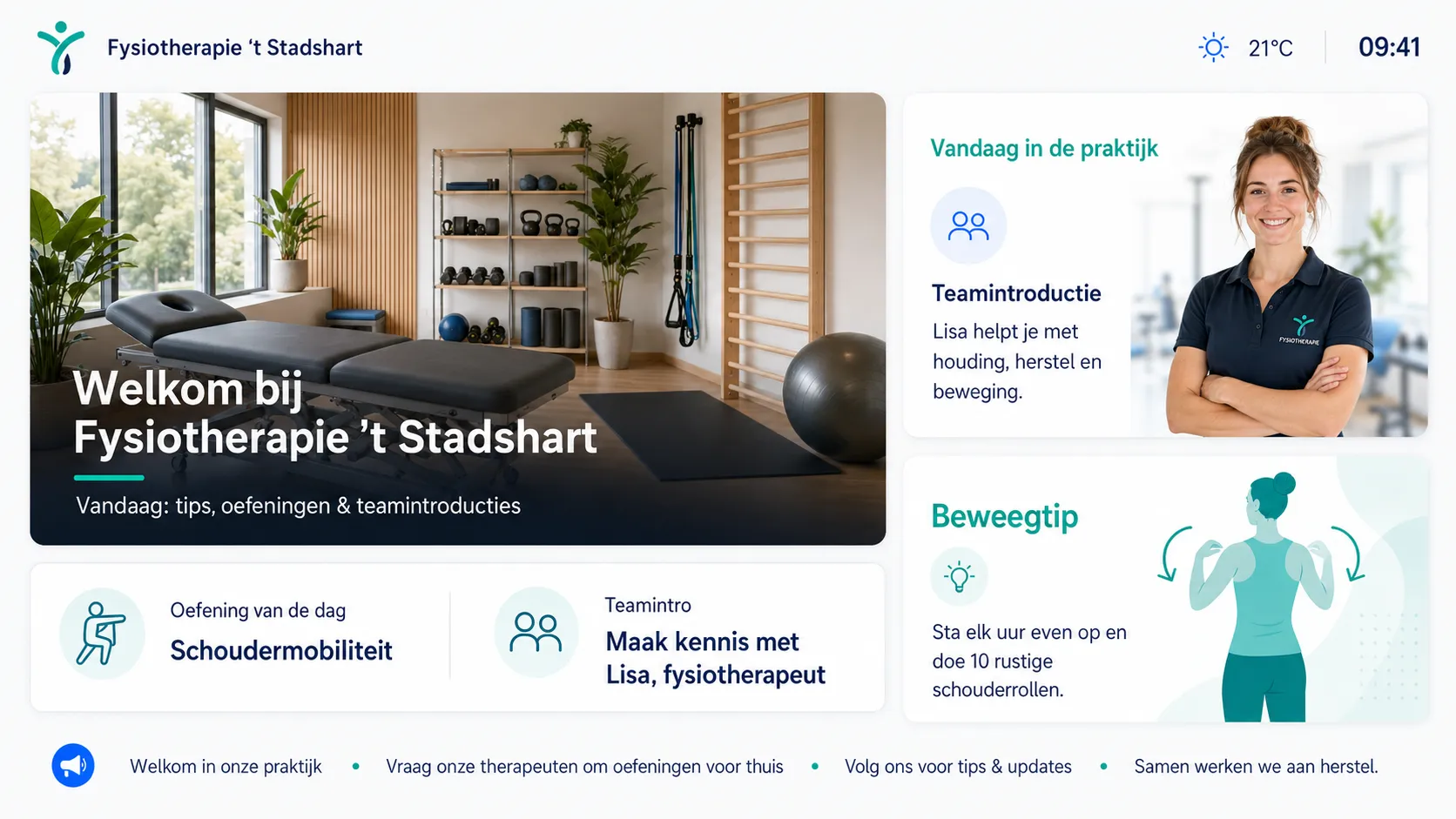Fysiotherapie Narrowcasting